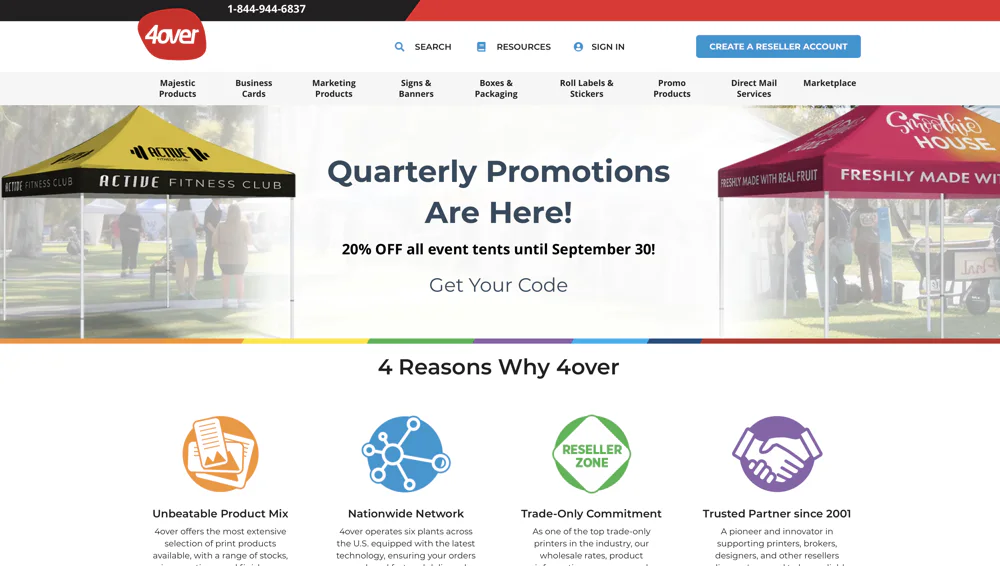 4over Trade Printer logo