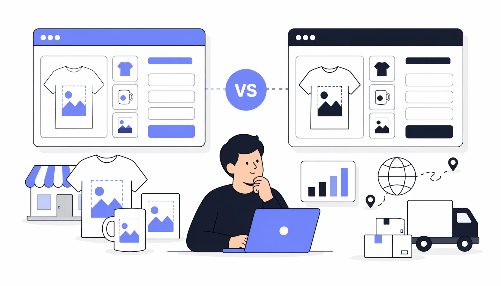 Customily vs Teeinblue for Print-on-Demand Sellers
